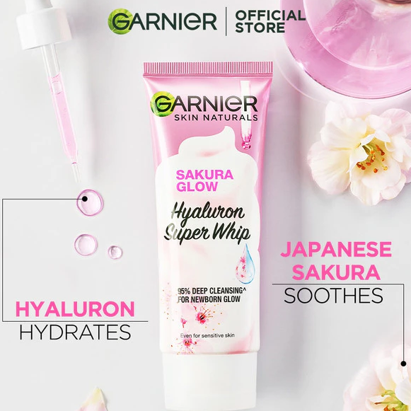 Garnier Sakura Glow Hyaluron Facial Wash