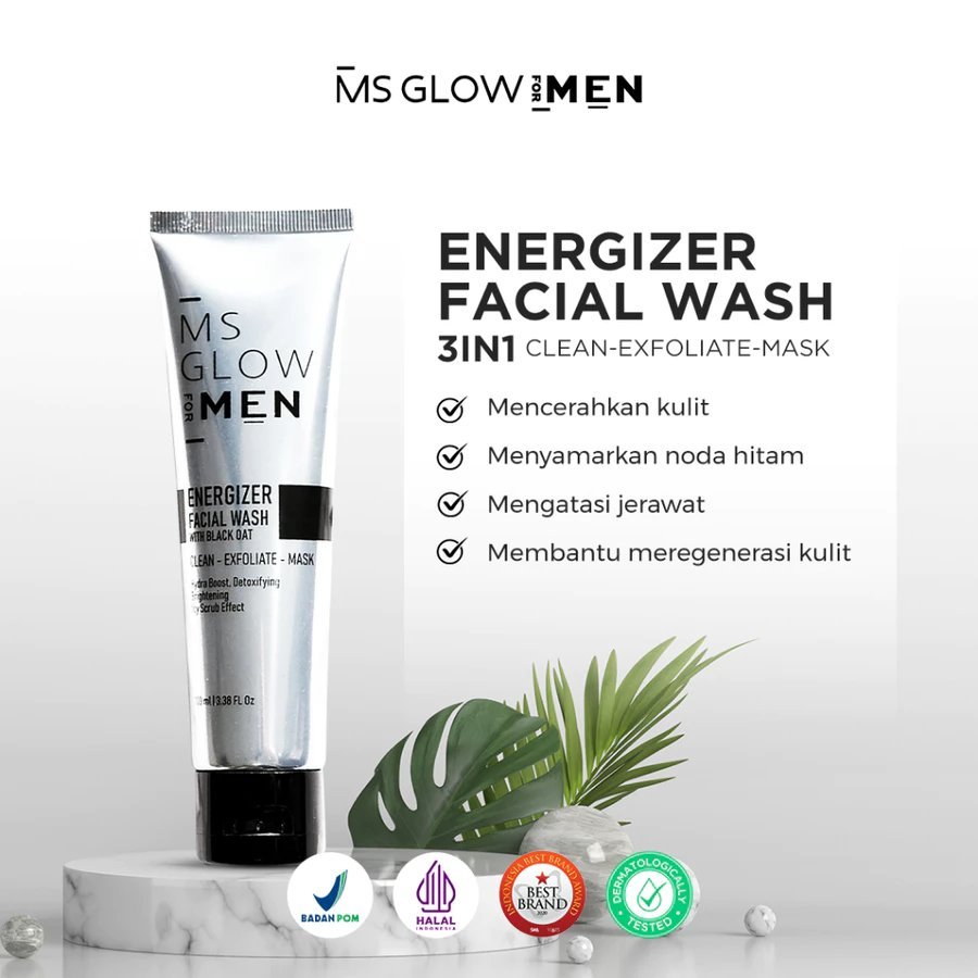 MS Glow For Men Energy Bright Face Wash