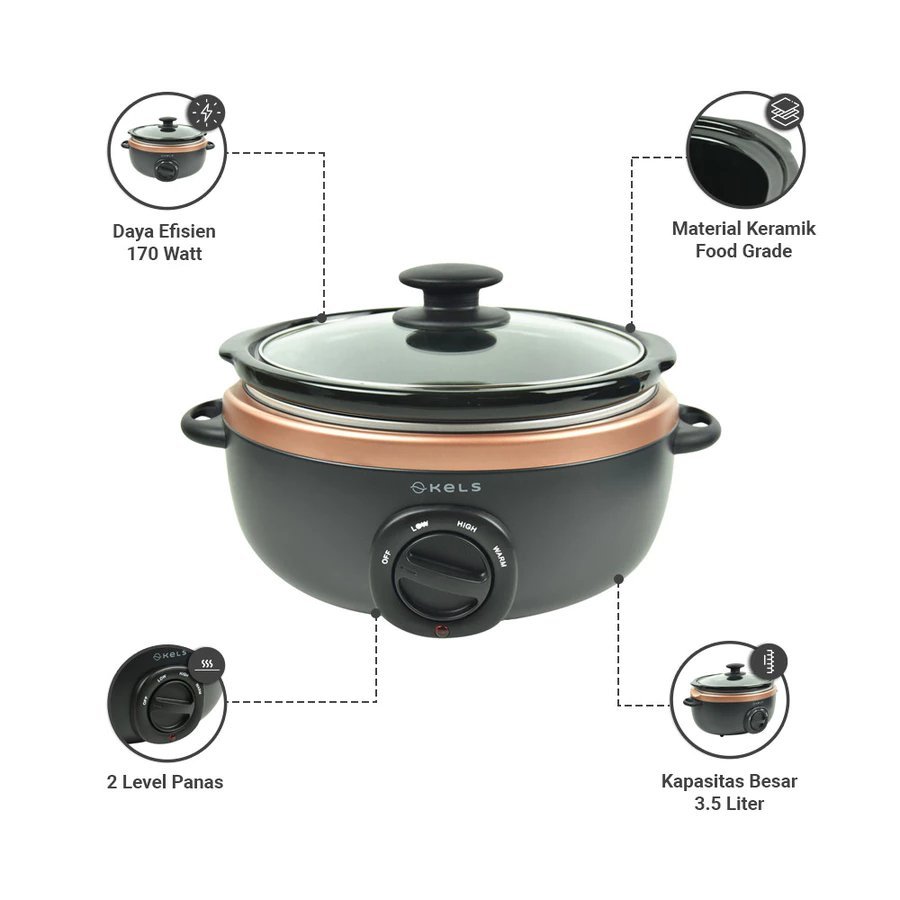 Kels 3.5 ltr Havana Slow Cooker