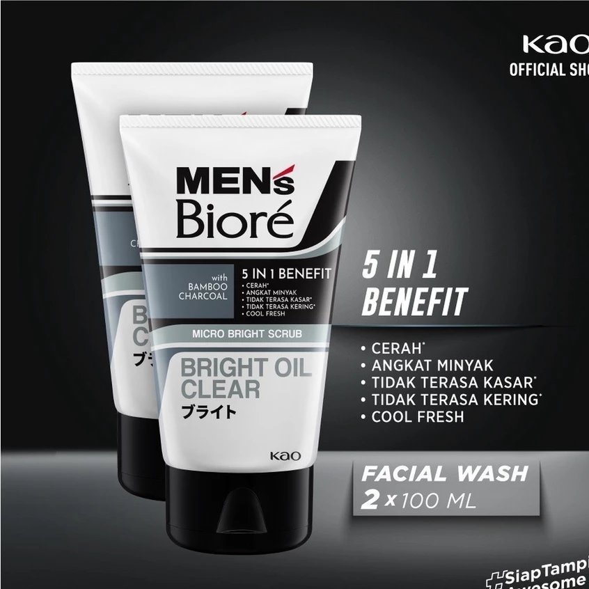 Men’s Biore Bright Oil Clear