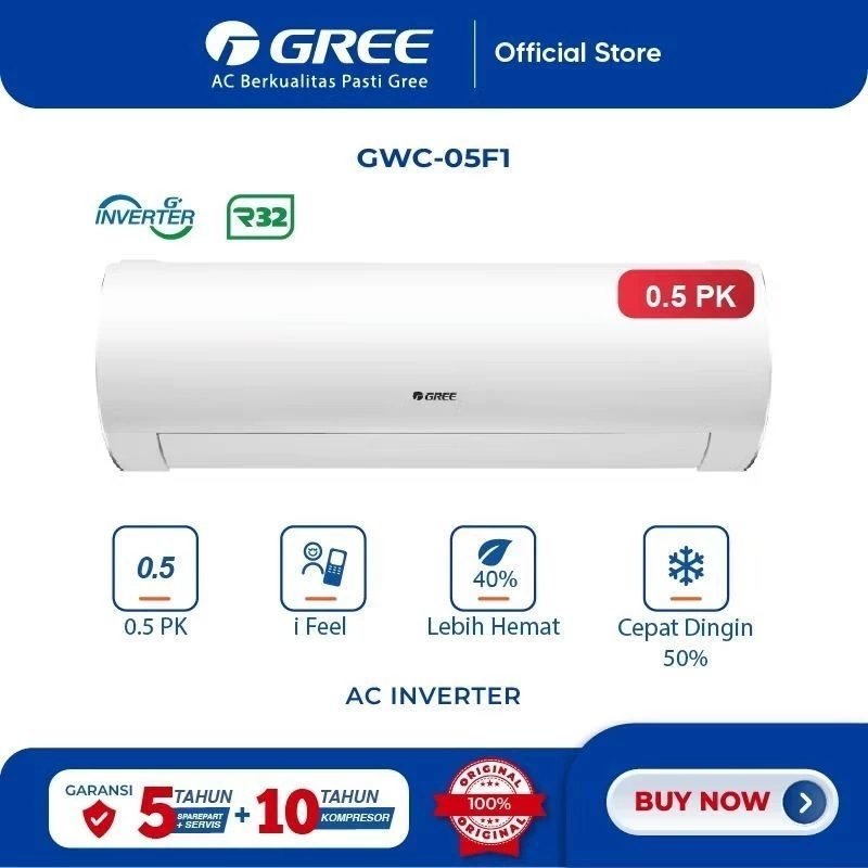 Gree Inverter ½ PK – GWC-05F1S