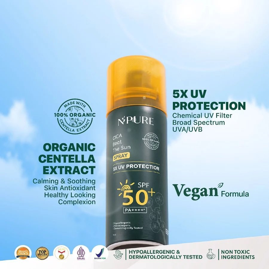 NPURE Cica Beat The Sun Spray Healthy Glow & SPF Protection SPF 50+