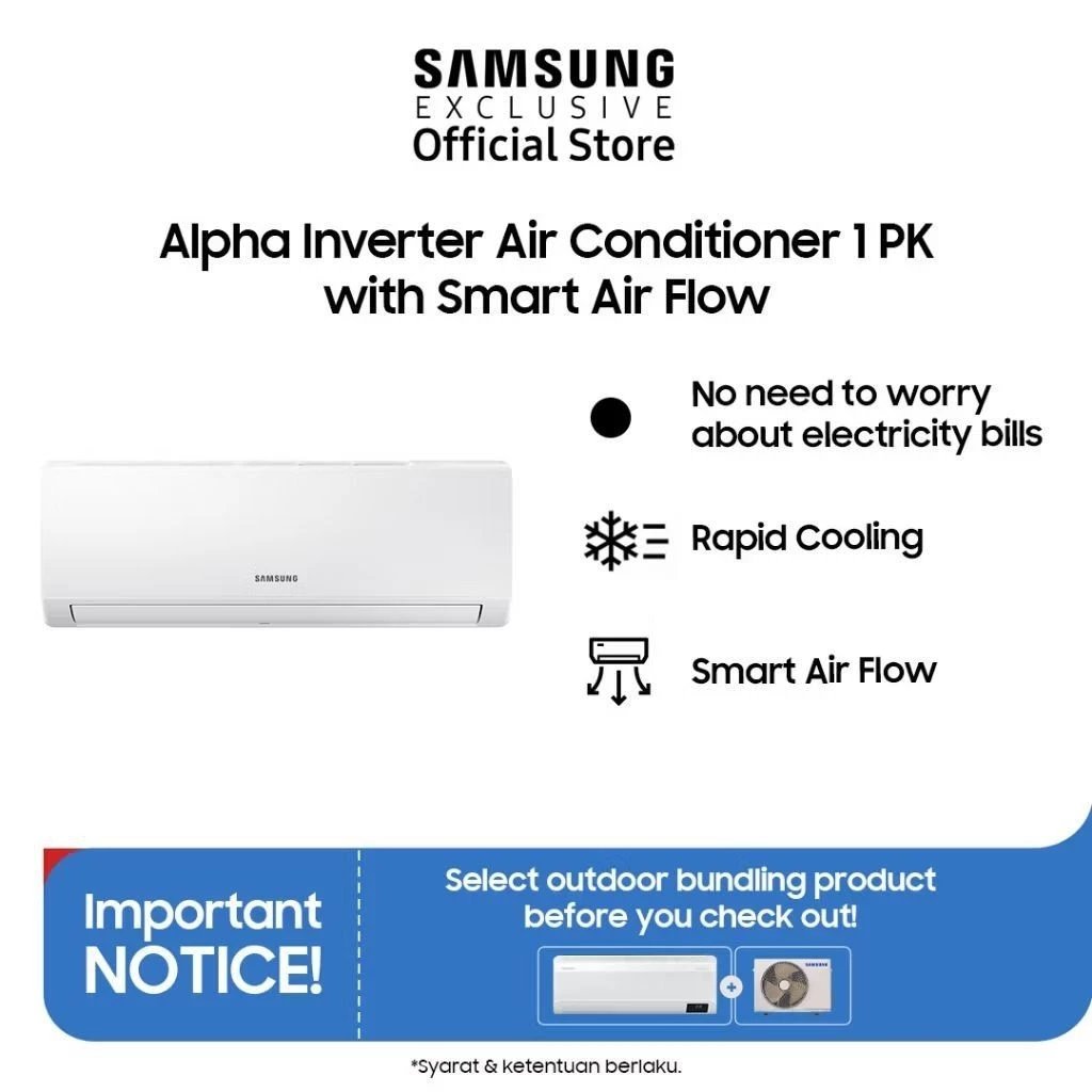 Samsung AR09AYHLAWKNSE Inverter 1 PK