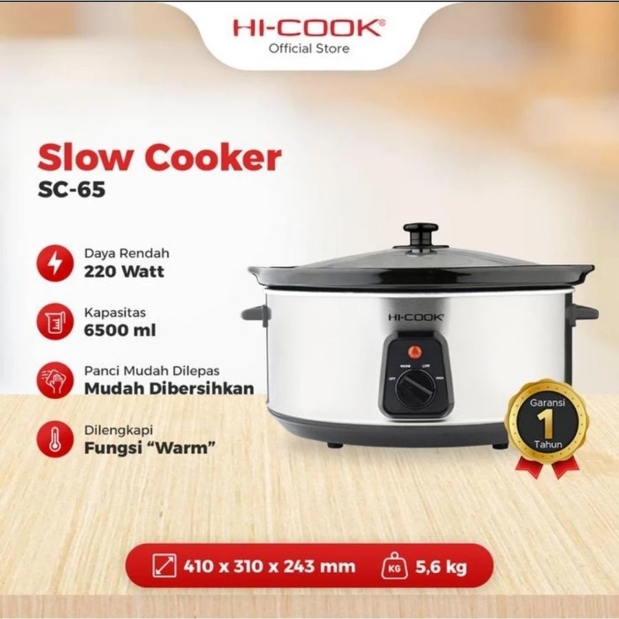 Hi Cook Slow Cooker 6.5 Liter SC-65