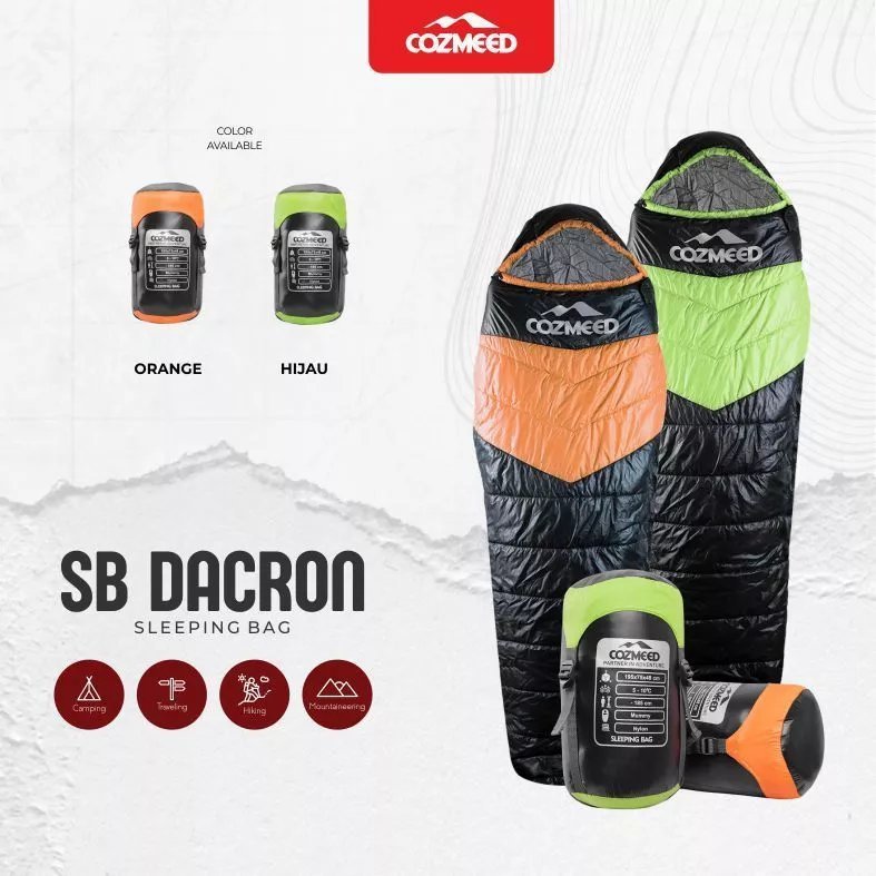 Cozmeed Sleeping Bag Dacron Black Green