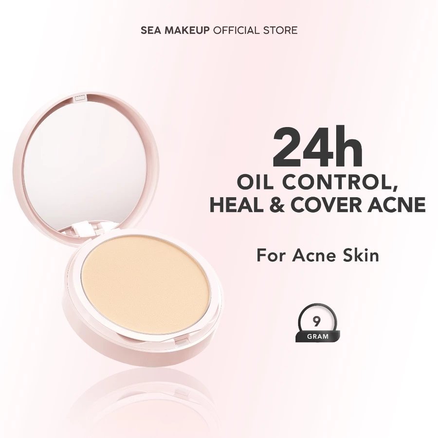 Sea Makeup Acne Cover & Smooth Two Way Cake Pressed Powder